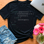 Google(error) — JavaScript T-Shirt for Women in Tech | code{her}