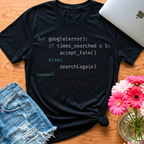 Google(error) — Python T-Shirt for Women in Tech | code{her}