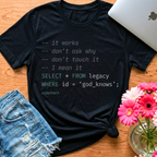 Do Not Touch — SQL T-Shirt for Women in Tech | code{her}
