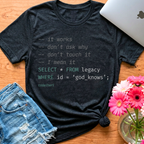 Do Not Touch — SQL T-Shirt for Women in Tech | code{her}