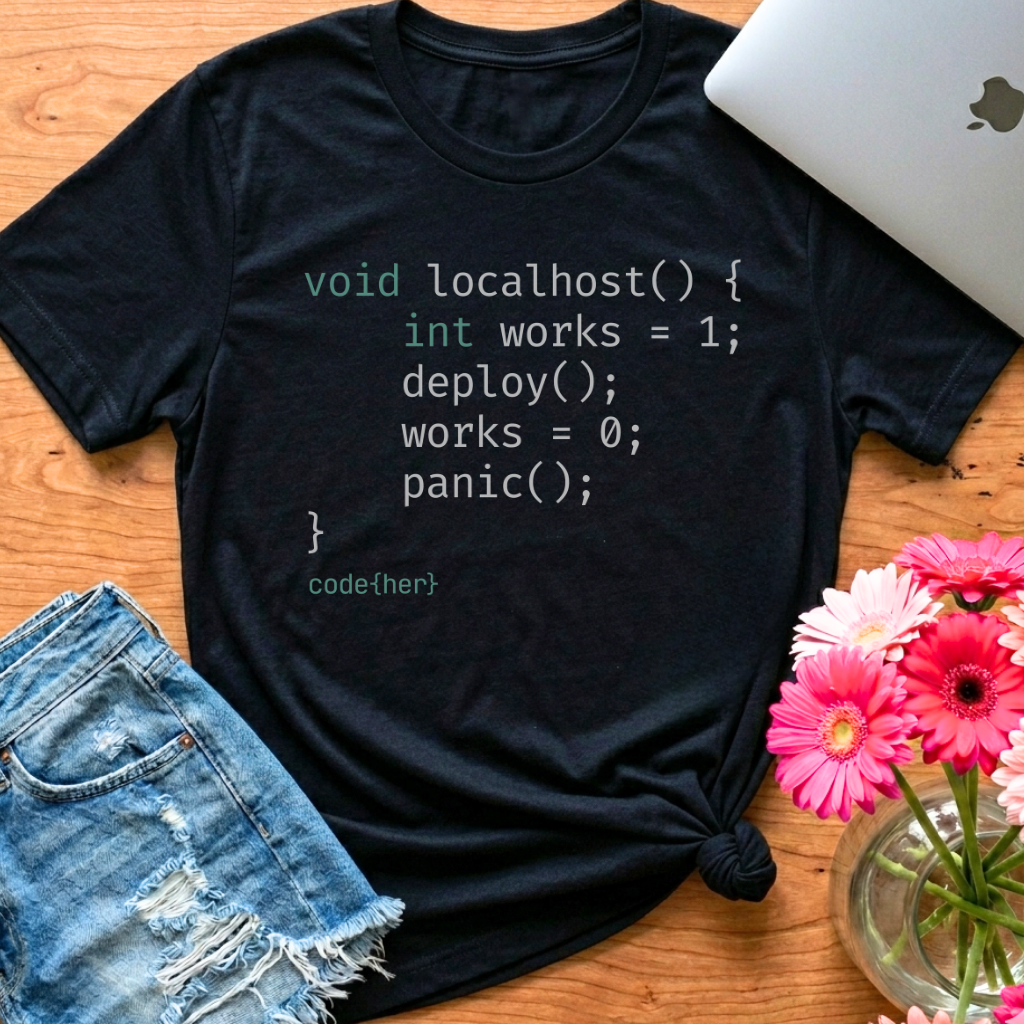 Localhost — C T-Shirt for Women in Tech | code{her}